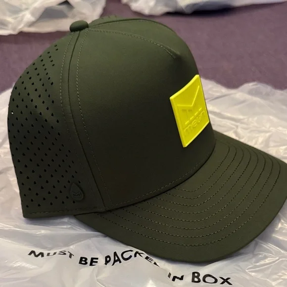 Melin Classic Odyssey Stacked Green Cap with Yellow Logo - Picture 6 of 13